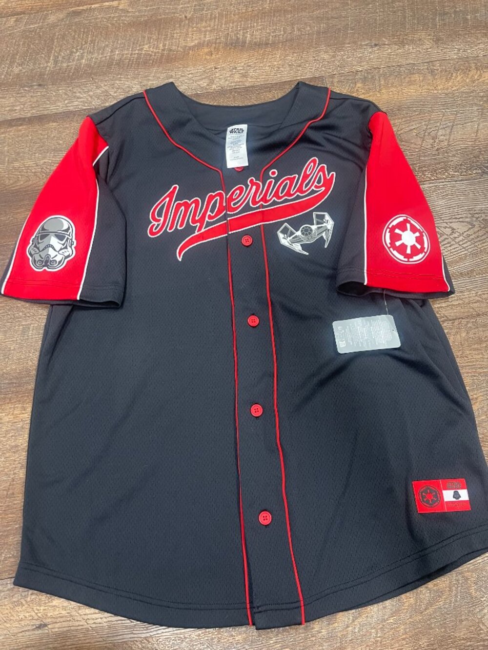Disney Parks Star Wars Imperials Troopers 77 Baseball Jersey NWT Large